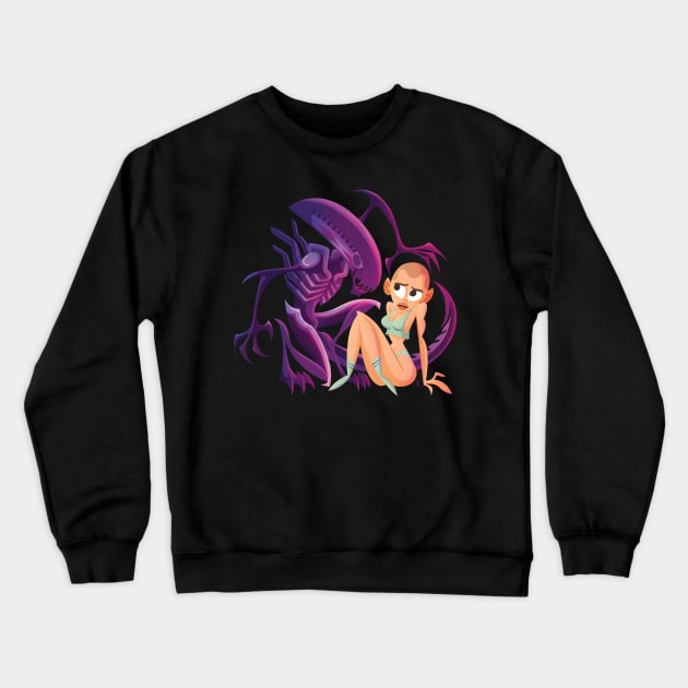 Alien Crewneck Sweatshirt by nocturnallygeekyme